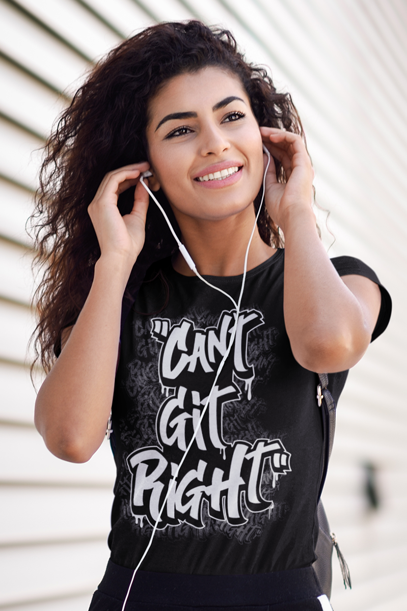 Can't Git Right | Writing On The Wall | Women's Short-Sleeve T